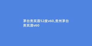 茅台贵宾酒52度v60,贵州茅台贵宾酒v60